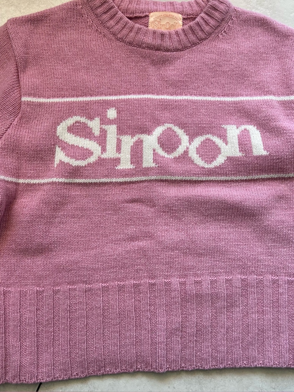 Pink Crewneck Knit Sweater